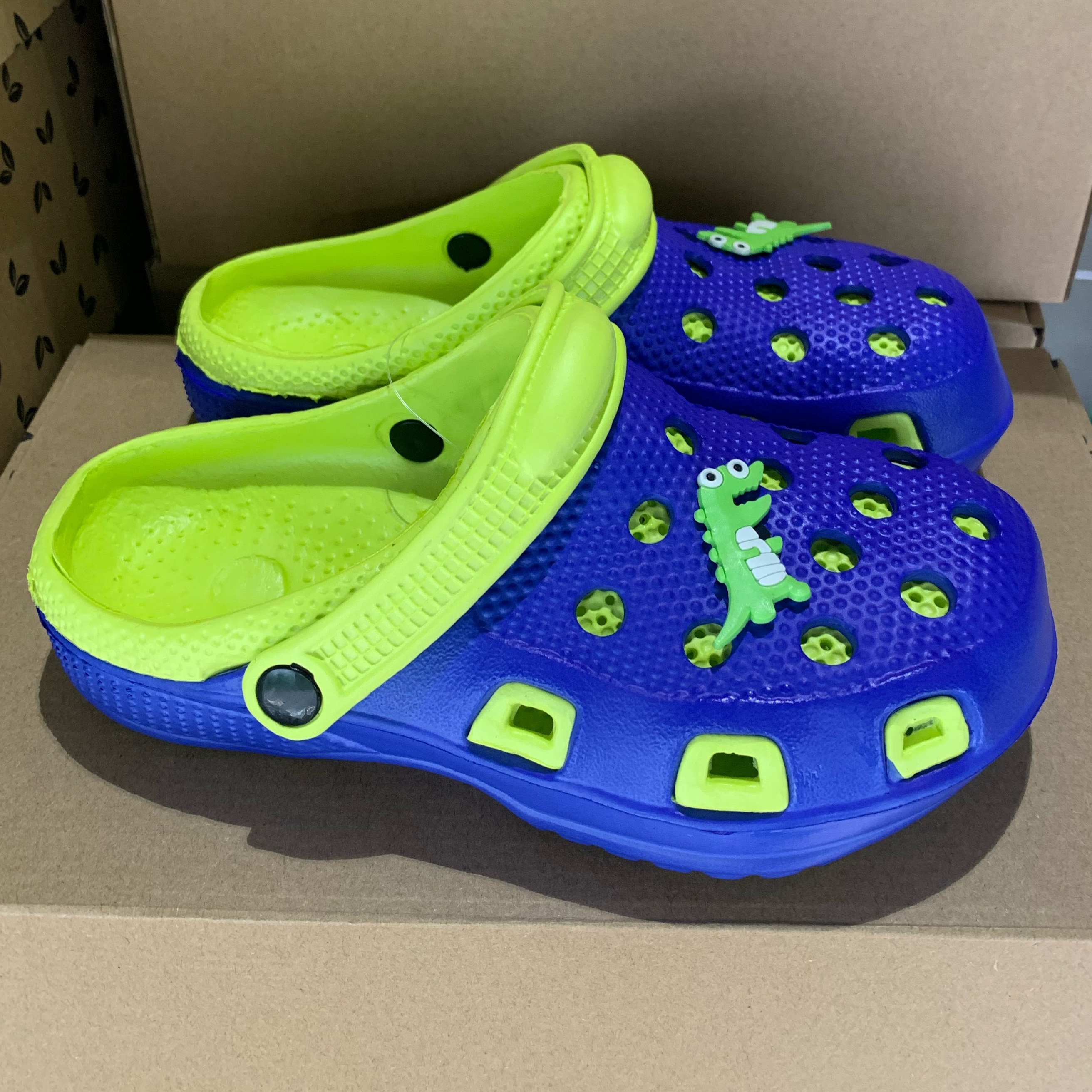 clogger krokodille blå:grønn1