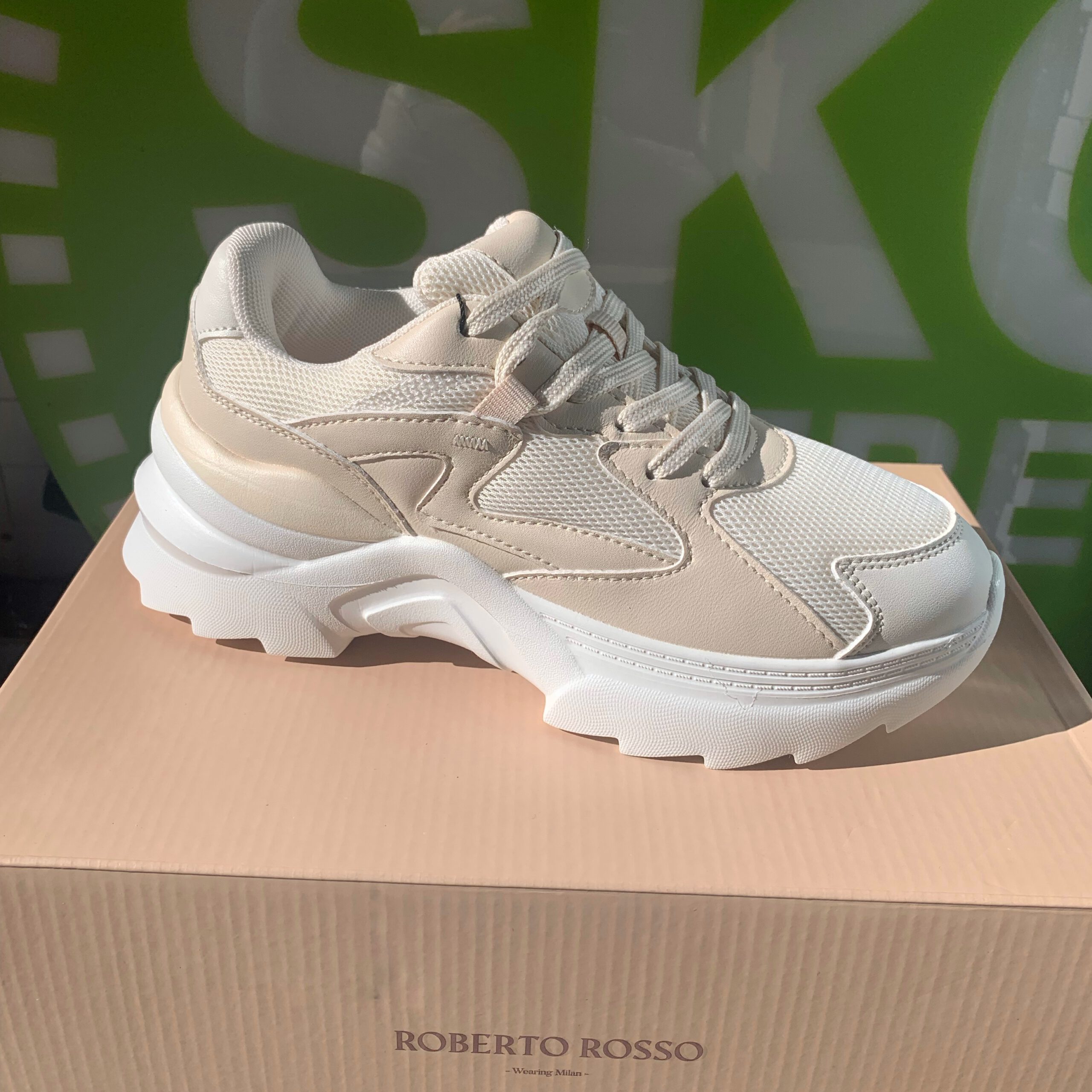 roberto rosso flavia beige chunky sneakers sko dame nyheter2