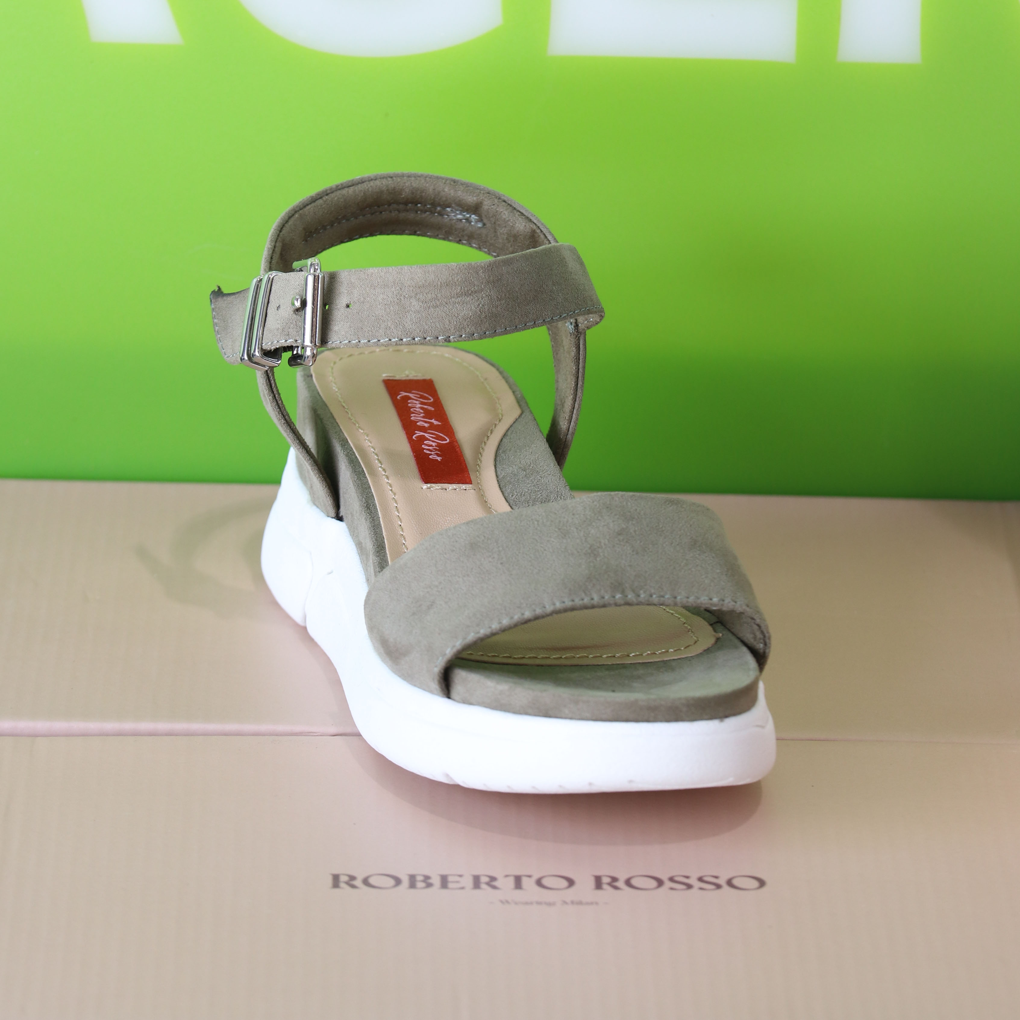 roberto rosso – akkira green sandal grønn sommer dame8