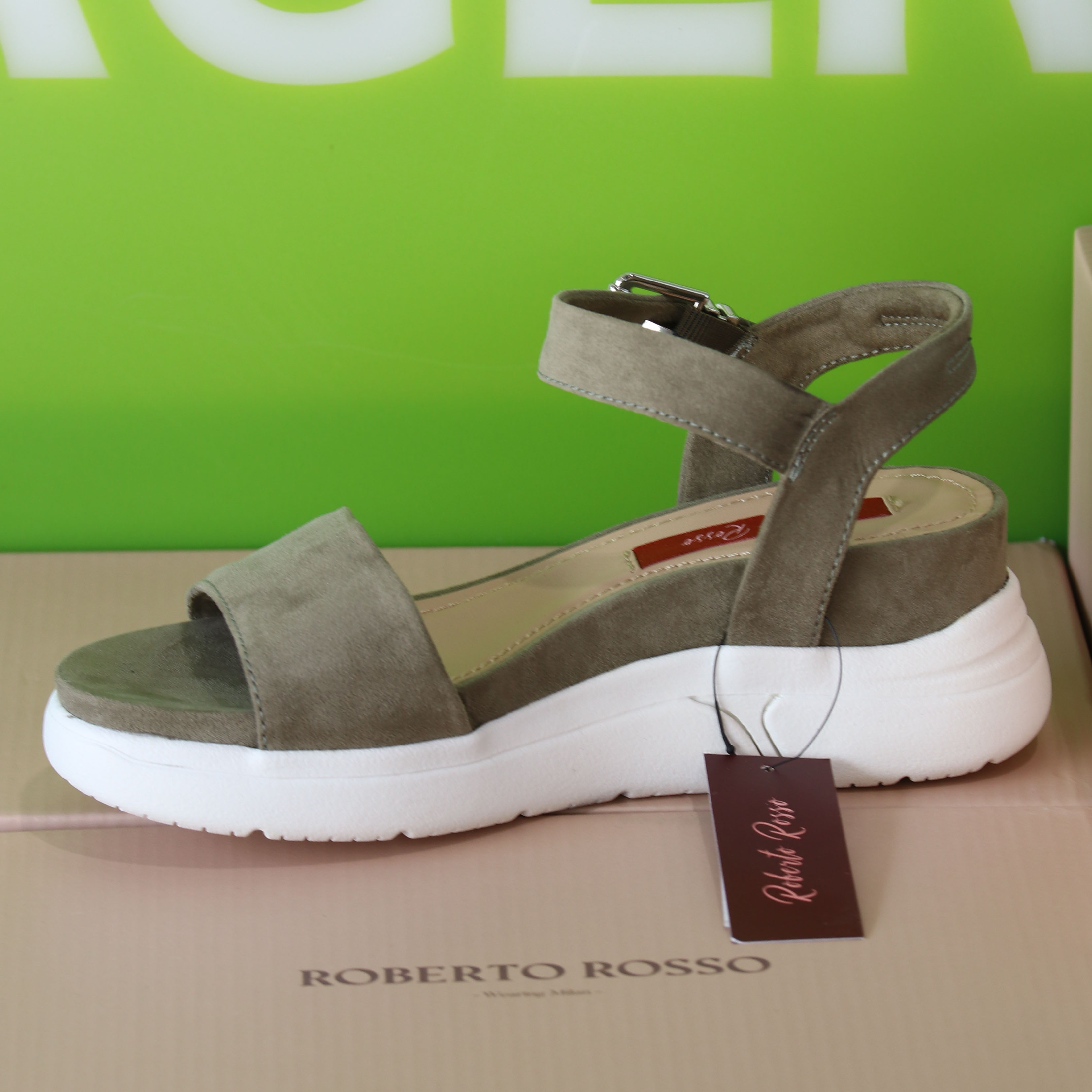 roberto rosso – akkira green sandal grønn sommer dame9