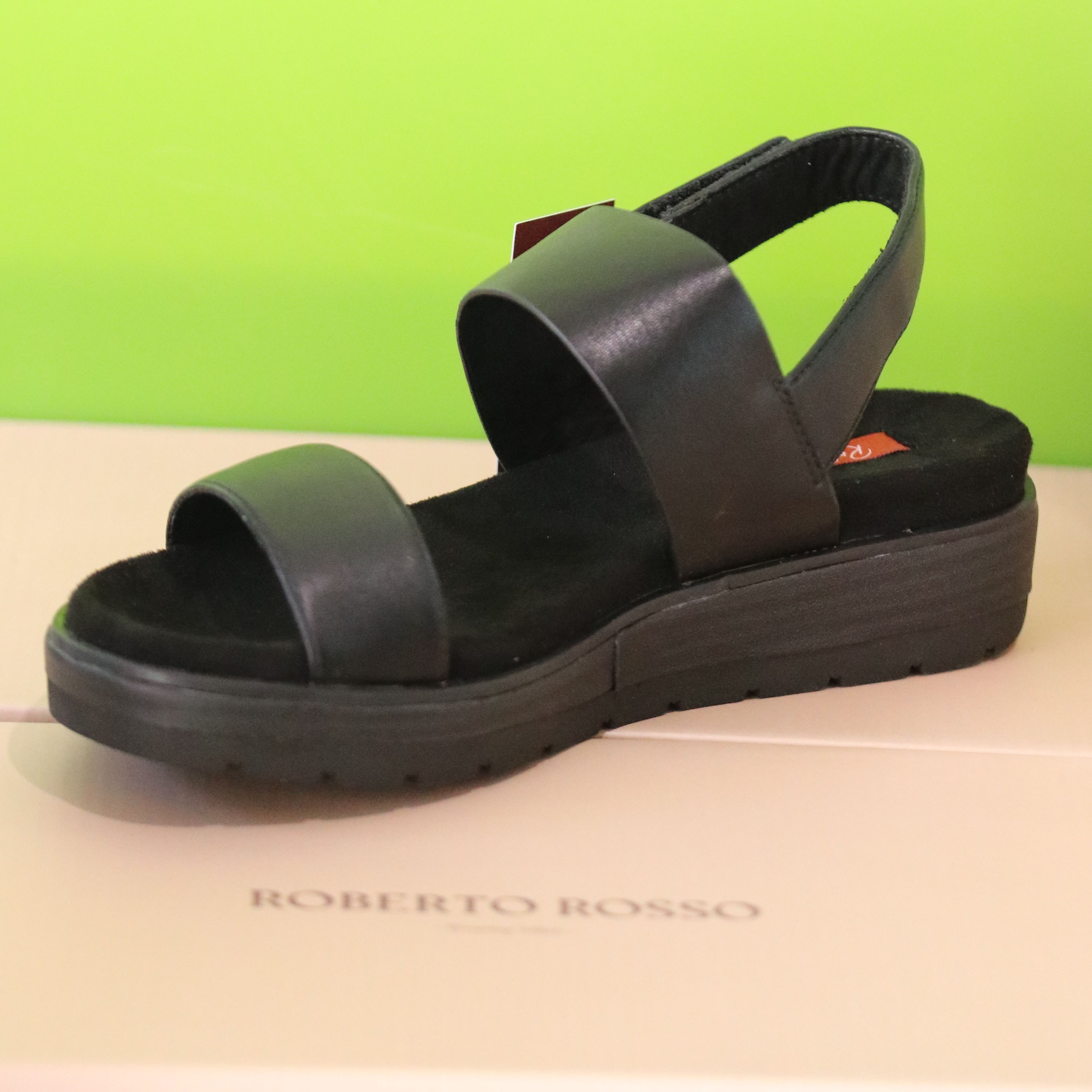 roberto rosso – astria black sandal dame sommer 3