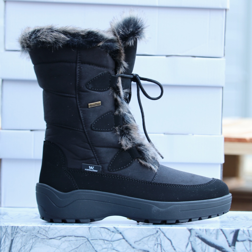 antarctica icewalkers piggsko sort dame boots vintersko8
