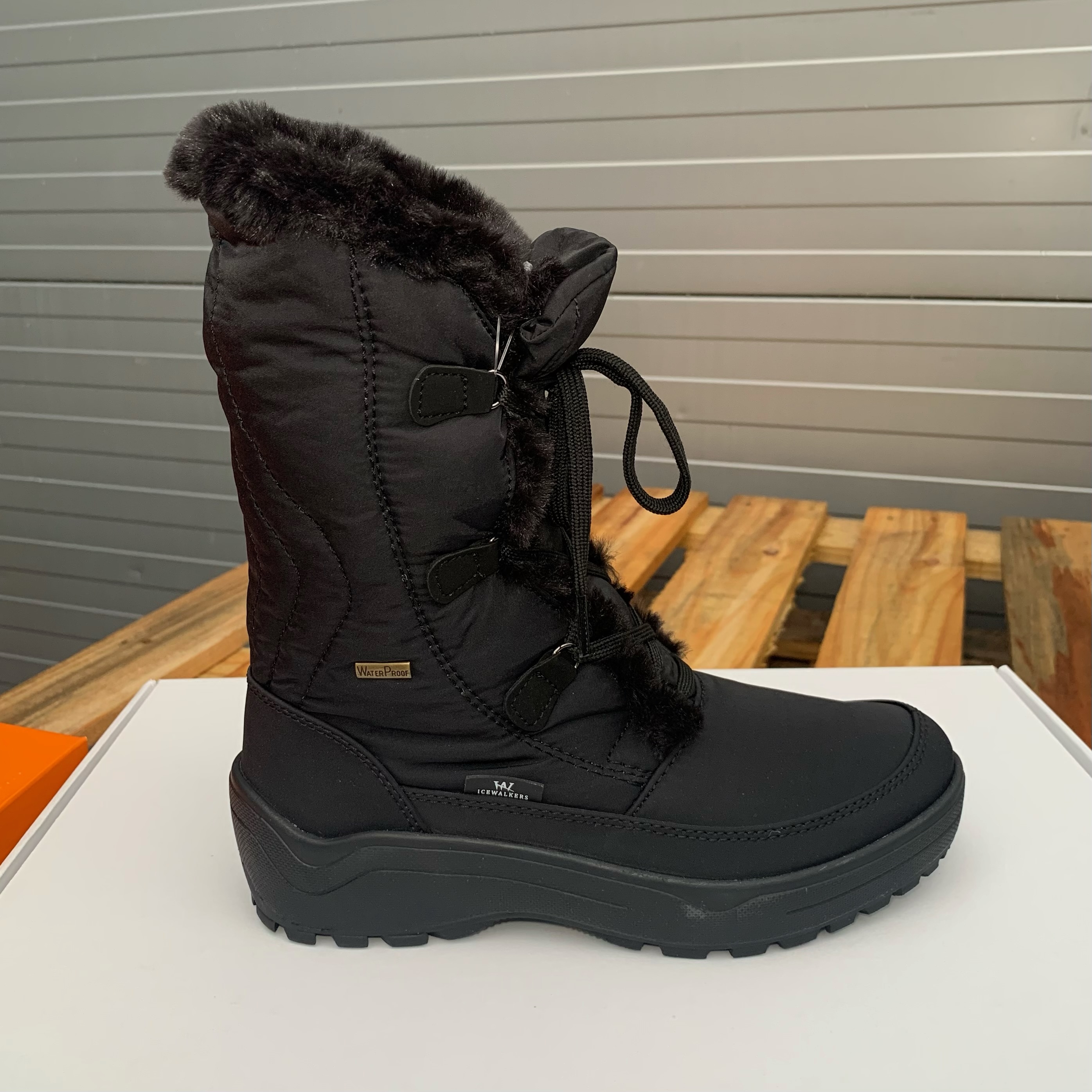 icewalkers boots m/snøring 48750 sort