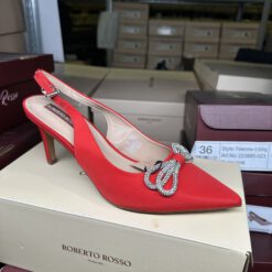 roberto rosso dester satin red pumps