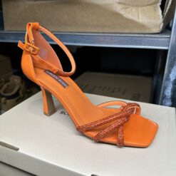 roberto rosso fiola orange høyhælte pumps