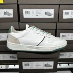 gregers clay leather white green