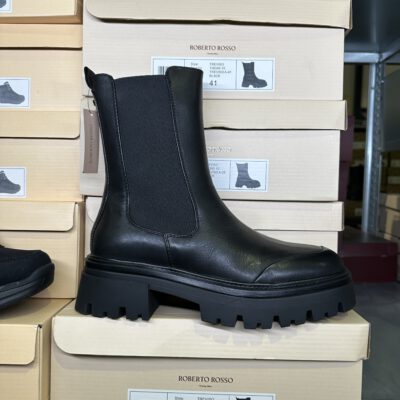 roberto rosso treviso leather chelsea black