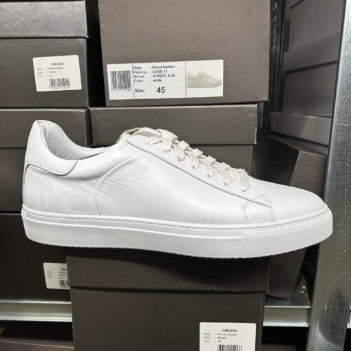 gregers street leather white