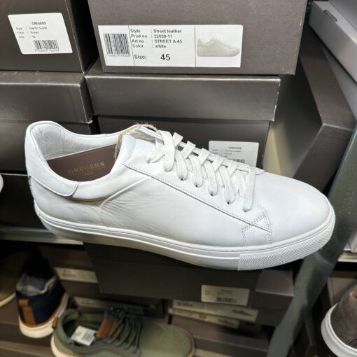 gregers street leather white