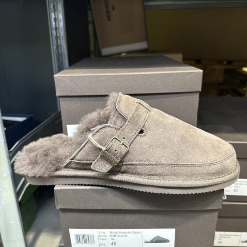 gregers mantel sheepskin slipper tan