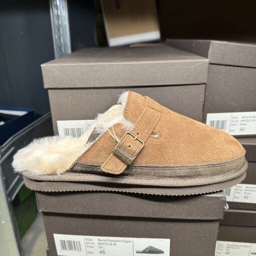 gregers mantel sheepskin slipper tan