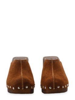 roberto rosso clogs suede brown