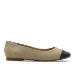 roberto rosso trieste ballerina leather beige black
