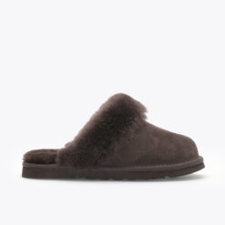 roberto rosso sheepskin slipper coffee