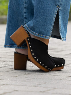 roberto rosso clogs suede black