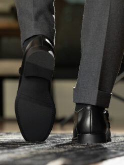 gregers monkstrap black