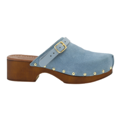 roberto rosso clogs suede leather lt blue