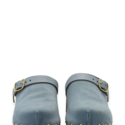 roberto rosso clogs suede leather lt blue