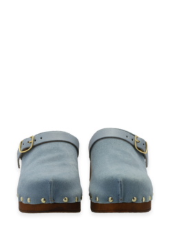 roberto rosso clogs suede leather lt blue