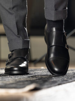 gregers monkstrap black