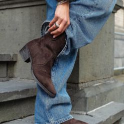 roberto rosso western boot low dark brown