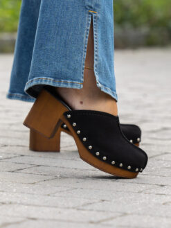 roberto rosso clogs suede black