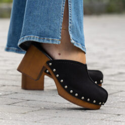 roberto rosso clogs suede black