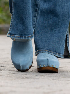 roberto rosso clogs suede leather lt blue