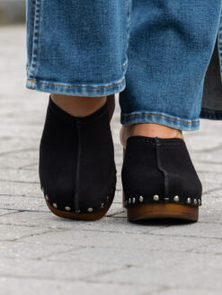 roberto rosso clogs suede black