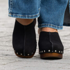 roberto rosso clogs suede black