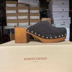 roberto rosso clogs suede black