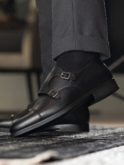 gregers monkstrap black