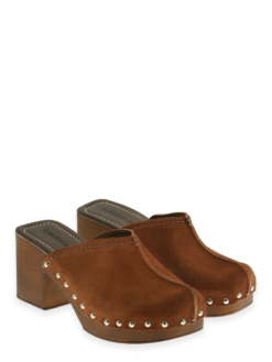 roberto rosso clogs suede brown
