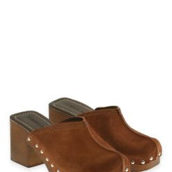roberto rosso clogs suede brown