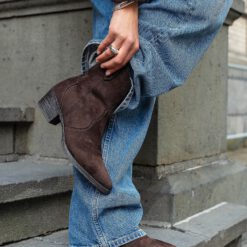roberto rosso western boot low dark brown