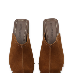 roberto rosso clogs suede brown