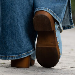 roberto rosso clogs suede leather lt blue