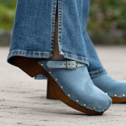 roberto rosso clogs suede leather lt blue