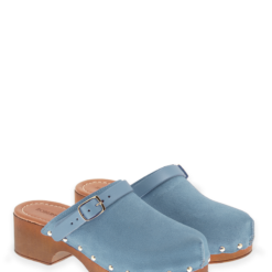 roberto rosso clogs suede leather lt blue
