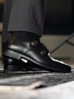 gregers monkstrap black