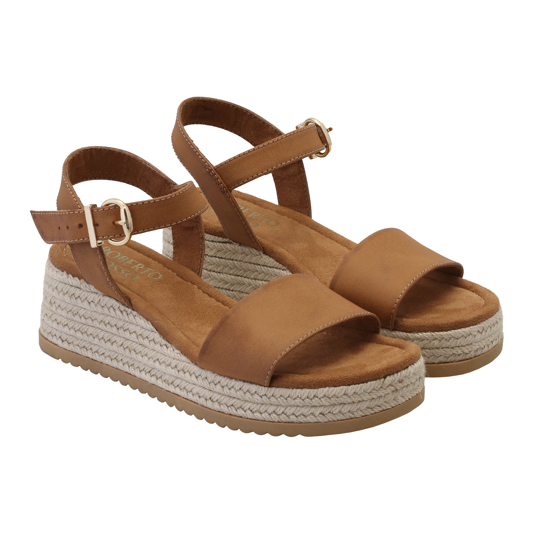 roberto rosso lili wedge cognac