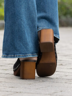 roberto rosso clogs suede black