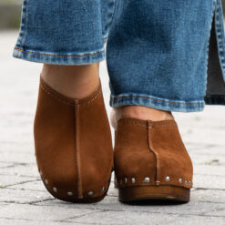 roberto rosso clogs suede brown