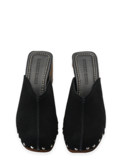 roberto rosso clogs suede black