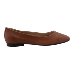 roberto rosso trieste ballerina leather cognac lys såle