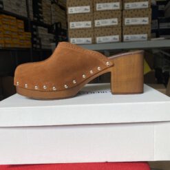 roberto rosso clogs suede brown