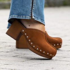 roberto rosso clogs suede brown