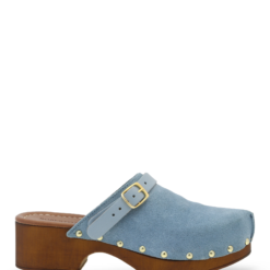 roberto rosso clogs suede leather lt blue