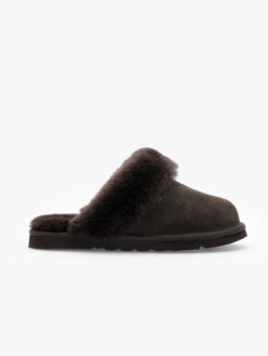 roberto rosso sheepskin slipper dark brown