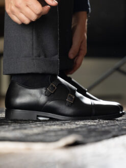 gregers monkstrap black